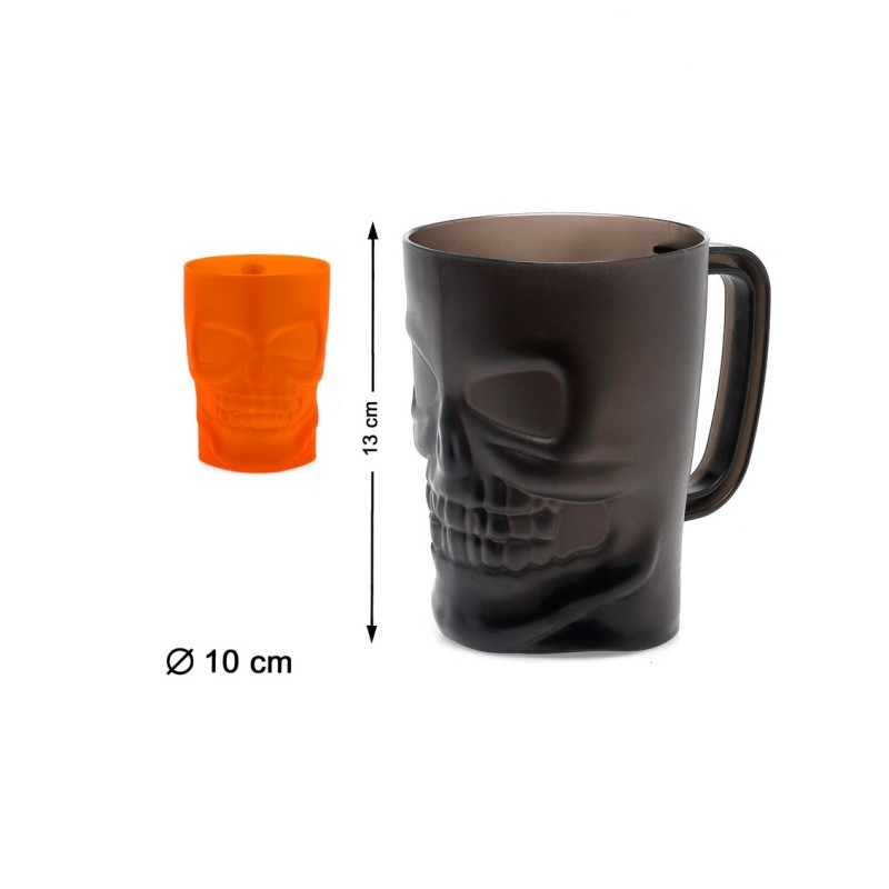 Jarra Calavera PVC 13cm (Colores Surtidos)