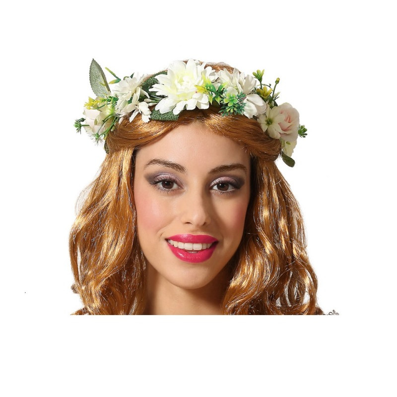 Tocado Flores Blanca Hada