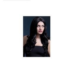 Peluca profesional Rhiana Negra Larga Rizada