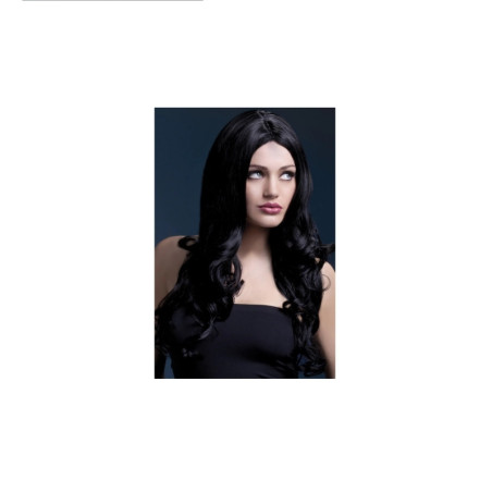 Peluca profesional Rhiana Negra Larga Rizada