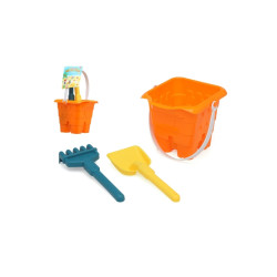 Cubo de Playa 14cm + Pala y Rastrillo