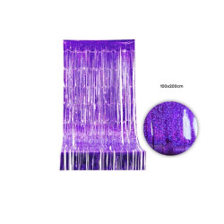 Cortina Decorativa, Morado Holográfico 100x200cm