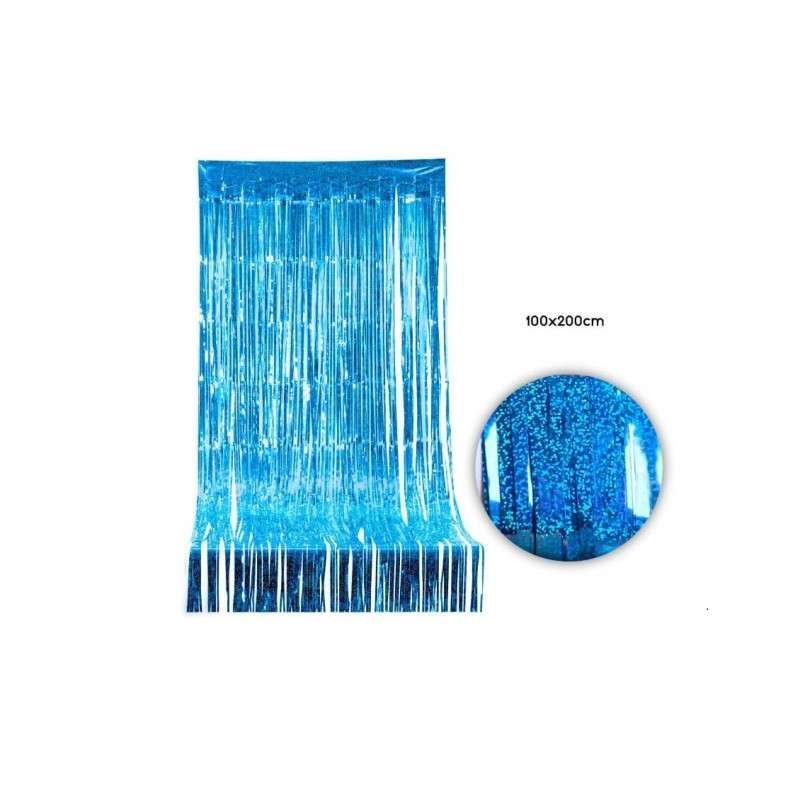 Cortina Decorativa, Azulón Holográfico 100x200cm