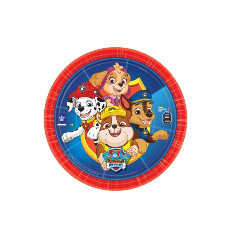 Platos Patrulla Canina 23cm (8 Unid)