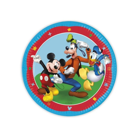 Platos Mickey Rock The House 23cm (8 Unid)