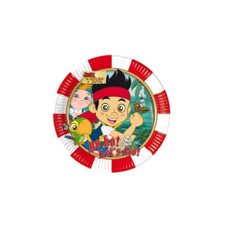 Platos Pirata Jake Yo Ho, 23cm (8 Unid)