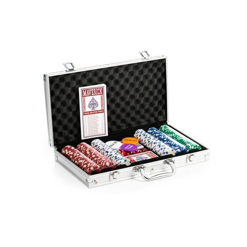 Maletín Póker Aluminio Maverick (300 Fichas)