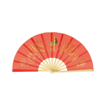 Abanico Rojo Motivos Chinos 62x33cm