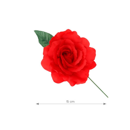 Rosa Flamenca Grande Roja, Ø 15cm
