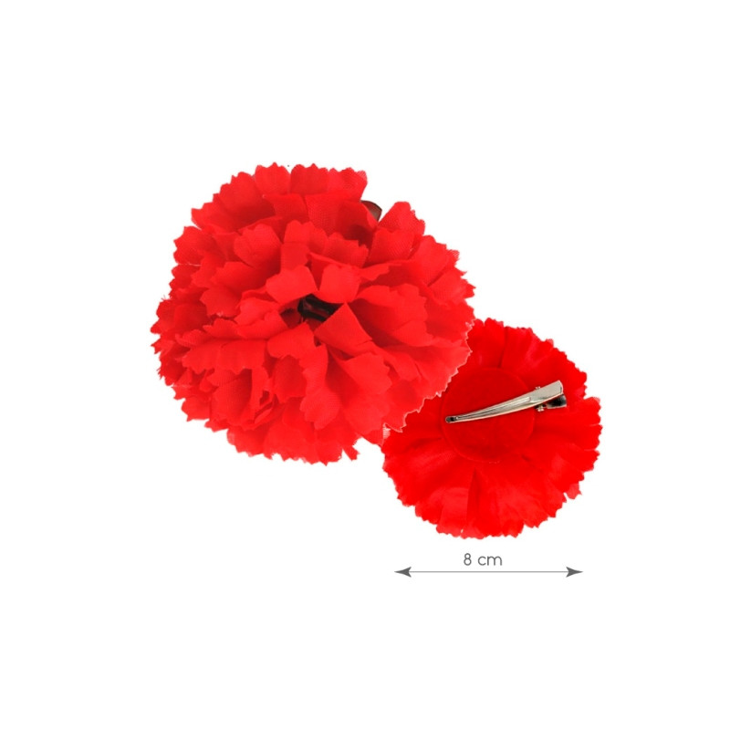 Clavel Rojo C/Pinza, Ø 8cm