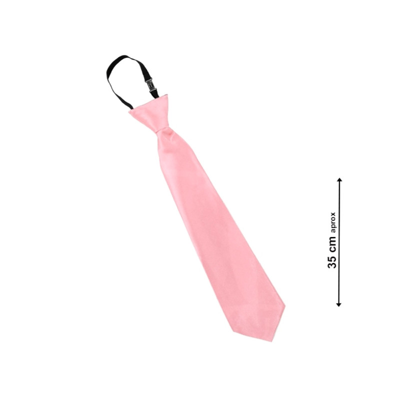 Corbata Lisa Rosa 35cm