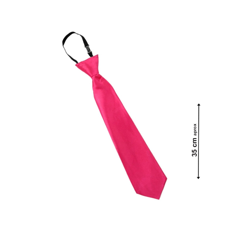 Corbata Lisa Fucsia 35cm