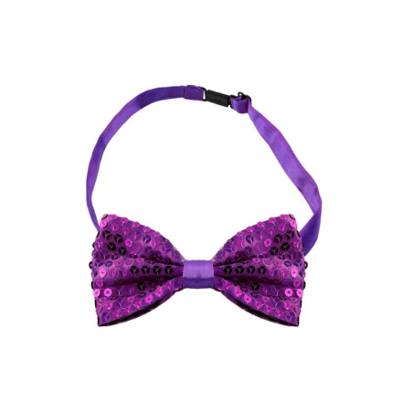 Pajarita Lentejuelas Morado