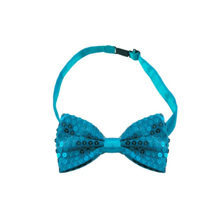 Pajarita Lentejuelas Azul Turquesa 