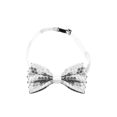 Pajarita Lentejuelas Plata