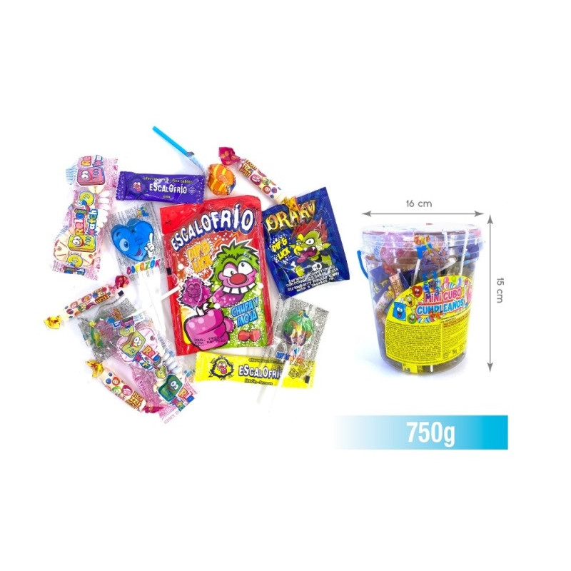 Cubo Chuches Cumpleaños 750g