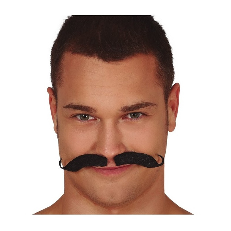 Bigote Adhesivo Bávaro Negro