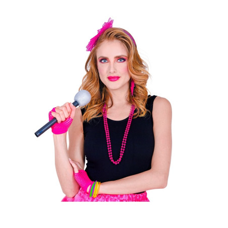 Conjunto Fashion Años 80, Rosa Neón 