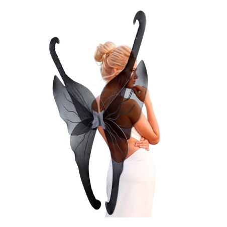 Alas Negras Glitter 95x110cm