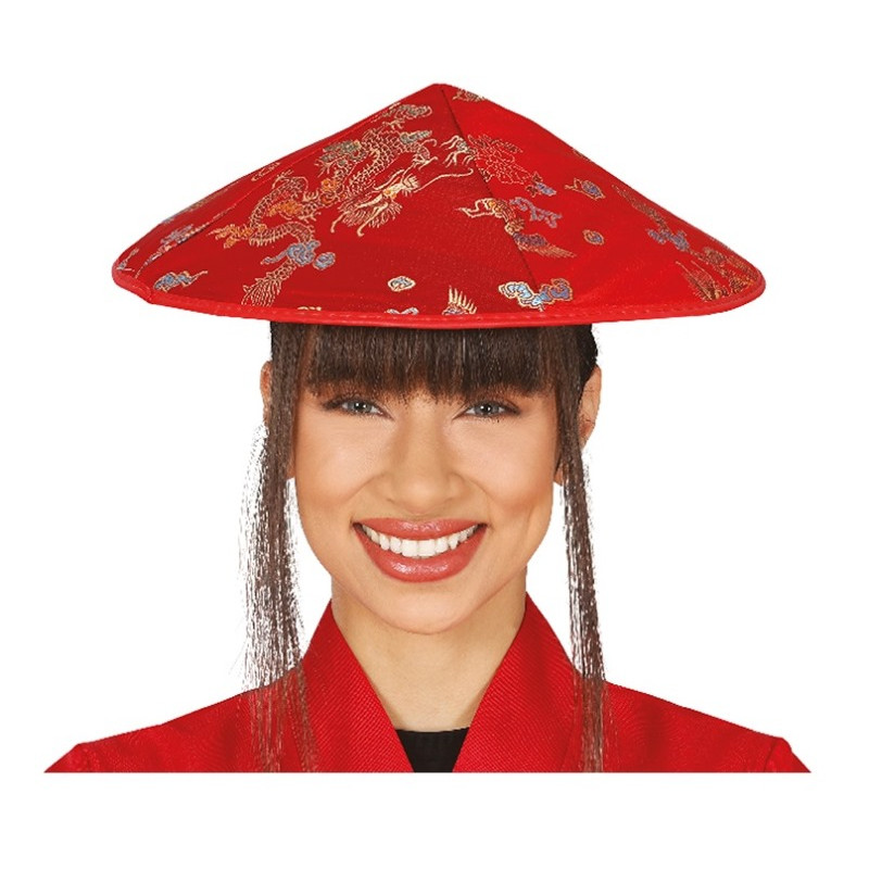 Gorro Chino Asiático, Rojo