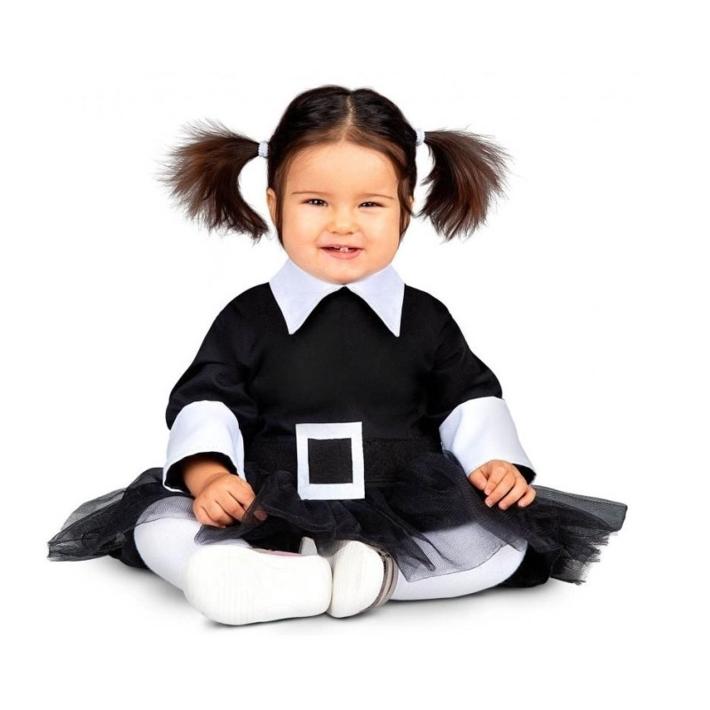 Disfraz Niña Siniestra ''Miércoles'' Inf, 3-4 Años