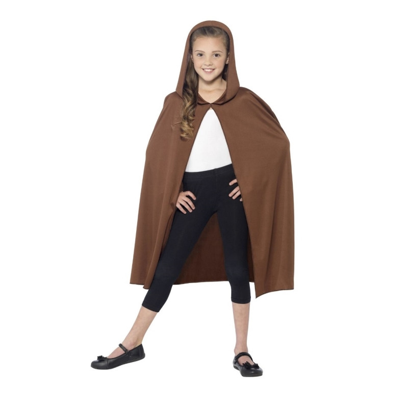 Capa Con Capucha Infantil, Marrón