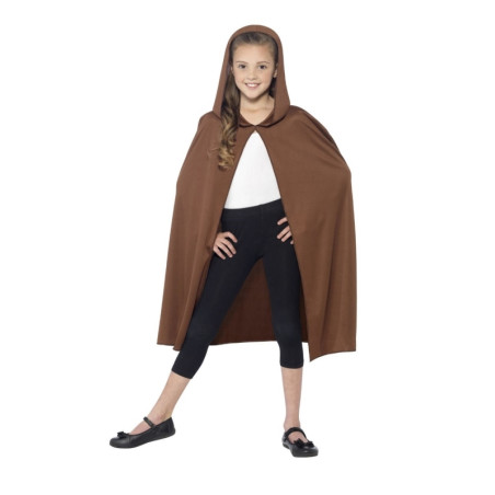 Capa Con Capucha Infantil, Marrón