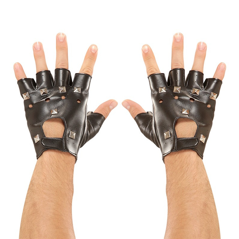 Guantes Sado Negro, Símil Piel0