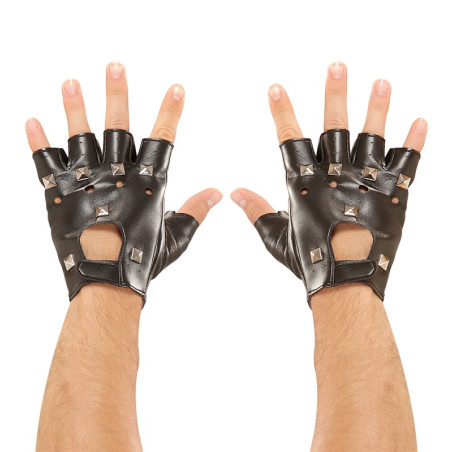 Guantes Sado Negro, Símil Piel0