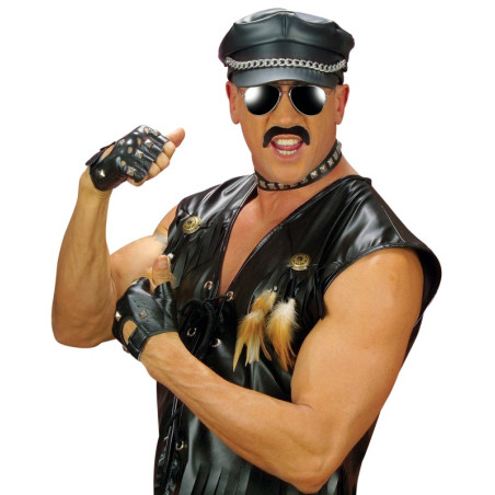 Guantes Sado Negro, Símil Piel0