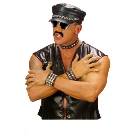 Pulsera C/Tachuelas Triple, Símil piel