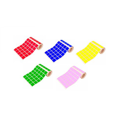 Rollo 1710 Gomets Adhesivos Cuadrado Grande