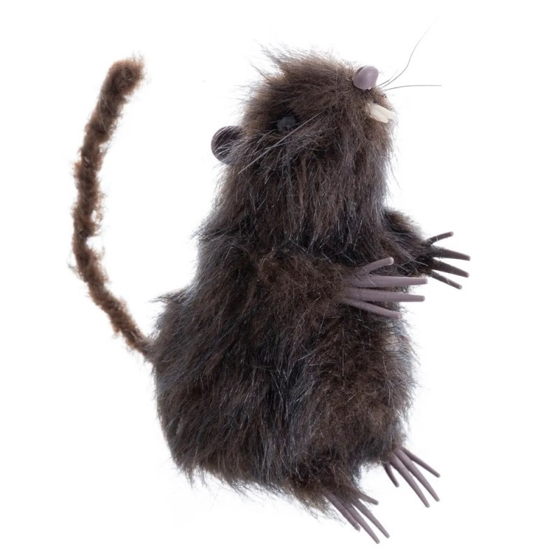 Rata Peluda Marrón 7x9x15cm