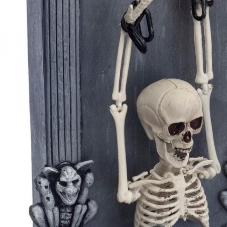 Lápida Esqueleto Luz, Sonido y Movimiento 21 x 11 x 35 cm