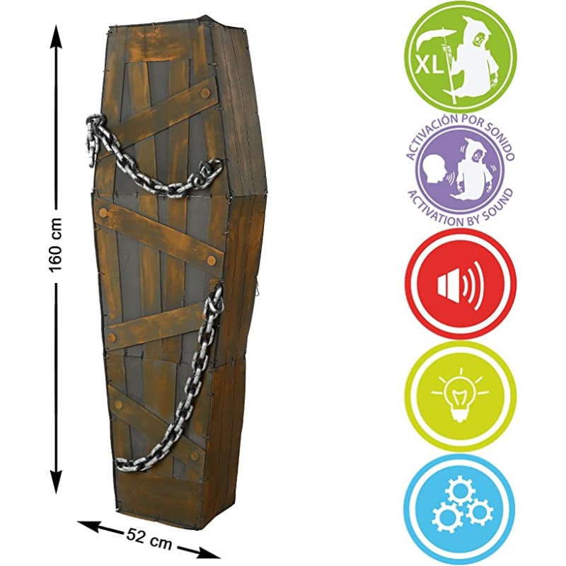 Ataúd Luz, Sonido y Movimiento 52 x 27 x 160 cm