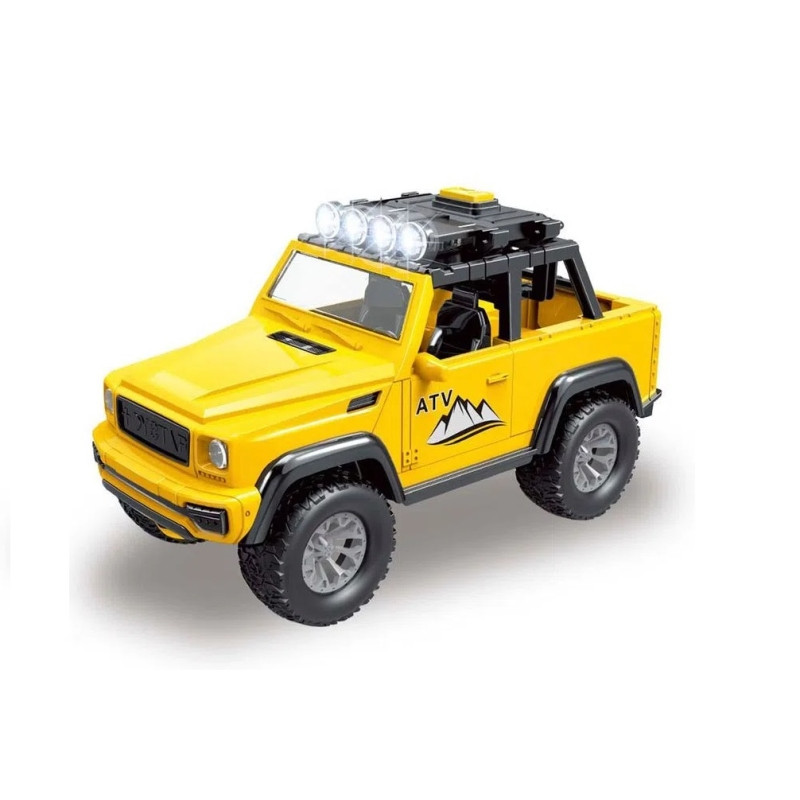 Coche Jeep Amarillo Luz & Sonido 27x15cm