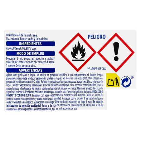 Alcohol 96º Antiséptico 250ml