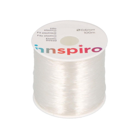 Hilo Elástico Transparente 0,8mm, 100m.