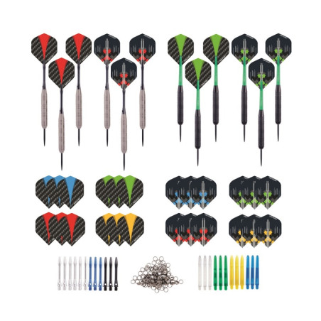 Set 4 Juegos Dardos Punta Metal, Longfield Luxe