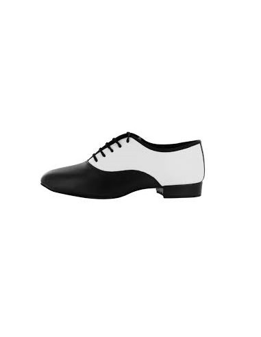 Zapatos Baile Hombre Blanco/Negro Mod.538