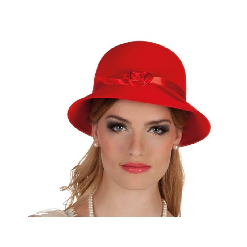 Sombrero Charleston Rojo Isabella 1920