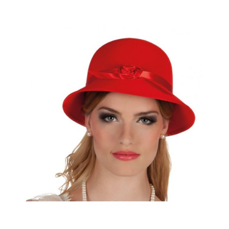 Sombrero Charleston Rojo Isabella 1920