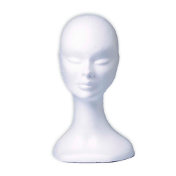 Cabeza Blanca de Poliestireno 36cm