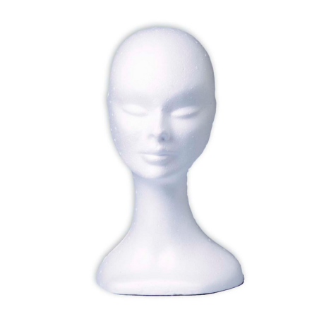 Cabeza Blanca de Poliestireno 36cm