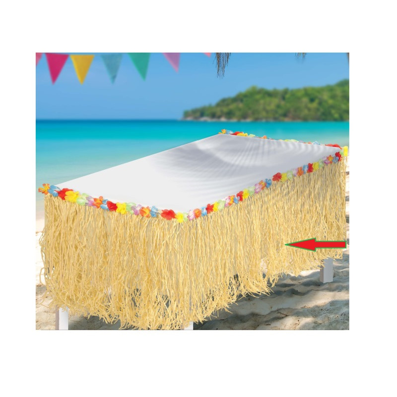 Adorno Mesa Hawaiano con Flores 275x75cm