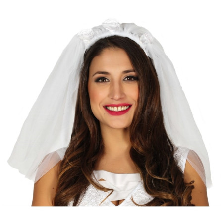 Velo de Novia Blanco con Diadema