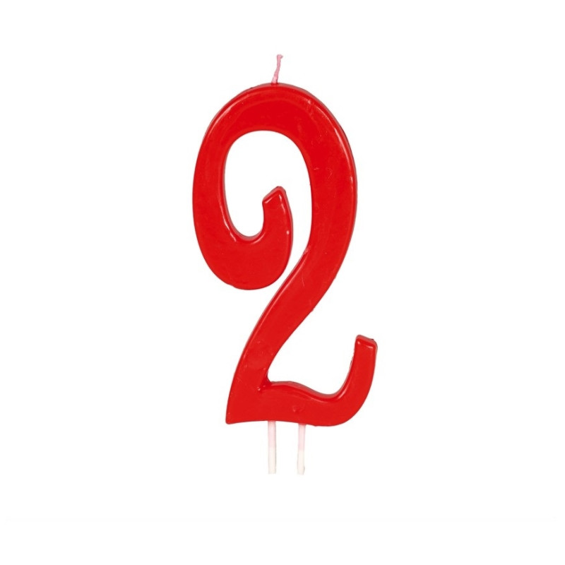 Vela Roja Gigante 12cm Nº2