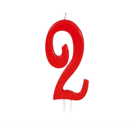 Vela Roja Gigante 12cm Nº2