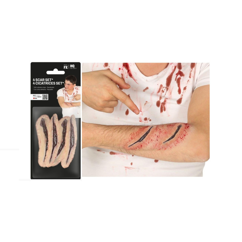 Set 4 Cicatrices Látex
