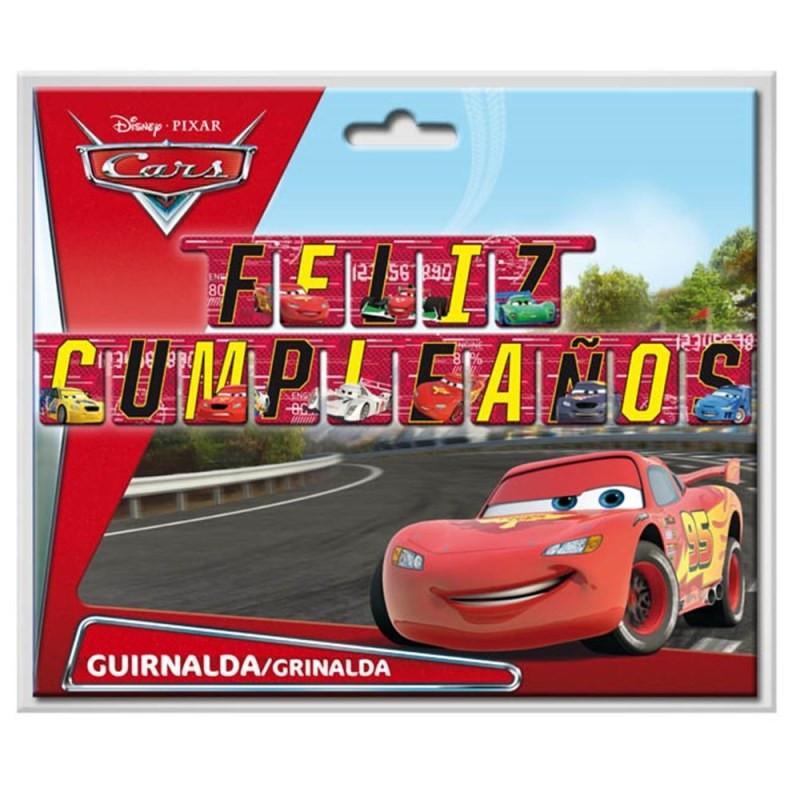Guirnalda Feliz Cumpleaños Disney Cars 2.10 CM
